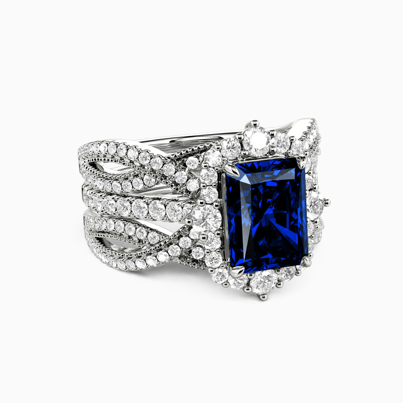 "Amazed by You" Radiant Cut Ring Set