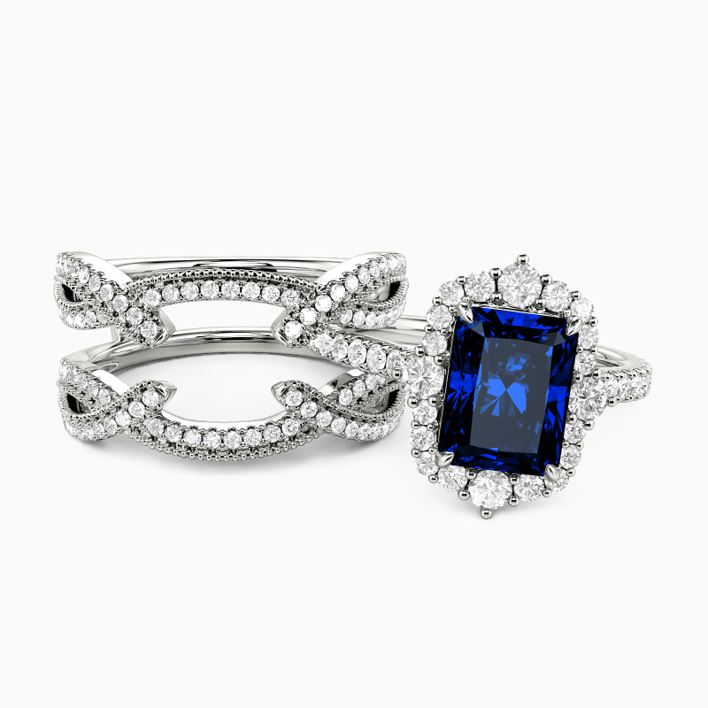 "Amazed by You" Radiant Cut Ring Set