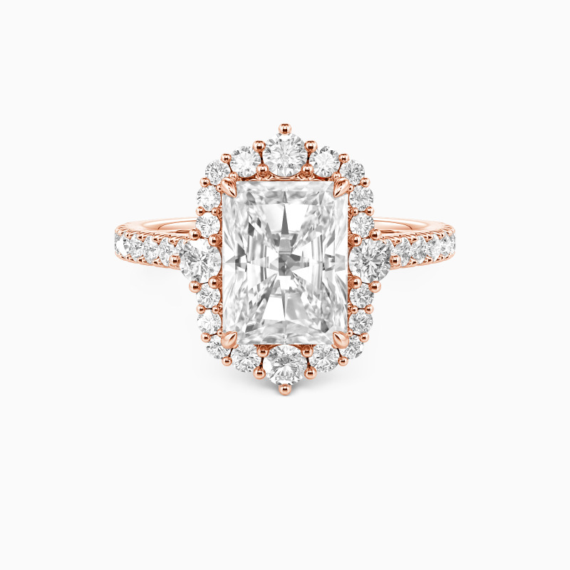 "Amazed by You" Radiant Cut Halo Engagement Ring