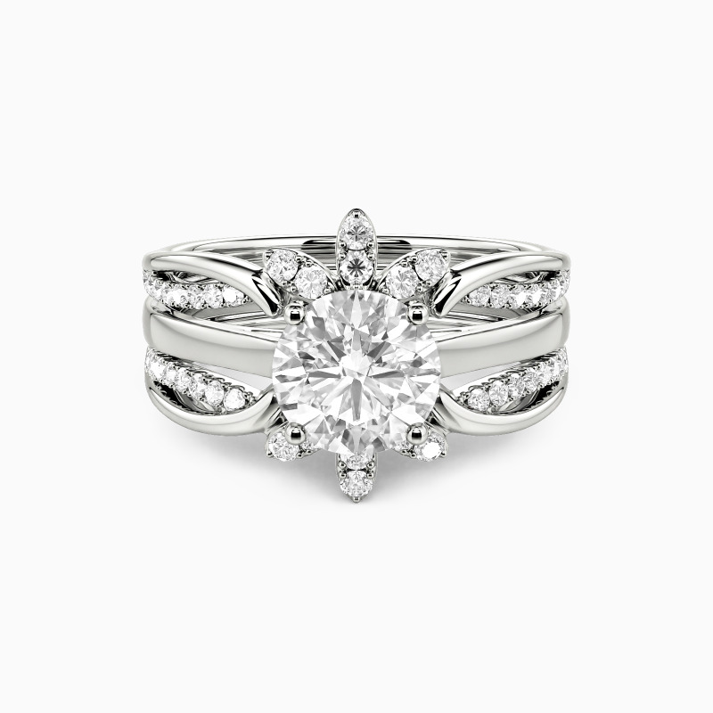 "From This Moment Forward" Round Cut Bridal Set