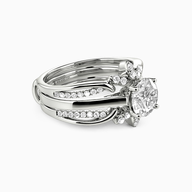 "From This Moment Forward" Round Cut Bridal Set