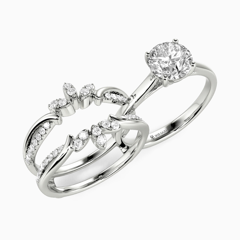 "From This Moment Forward" Round Cut Bridal Set