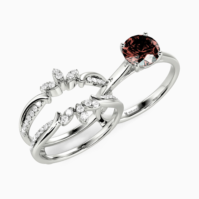 "From This Moment Forward" Round Cut Bridal Set