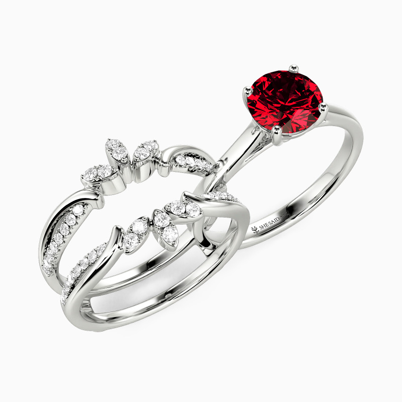 "From This Moment Forward" Round Cut Bridal Set