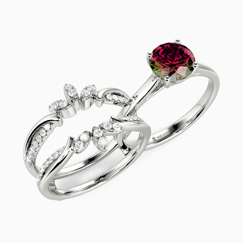 "From This Moment Forward" Round Cut Bridal Set