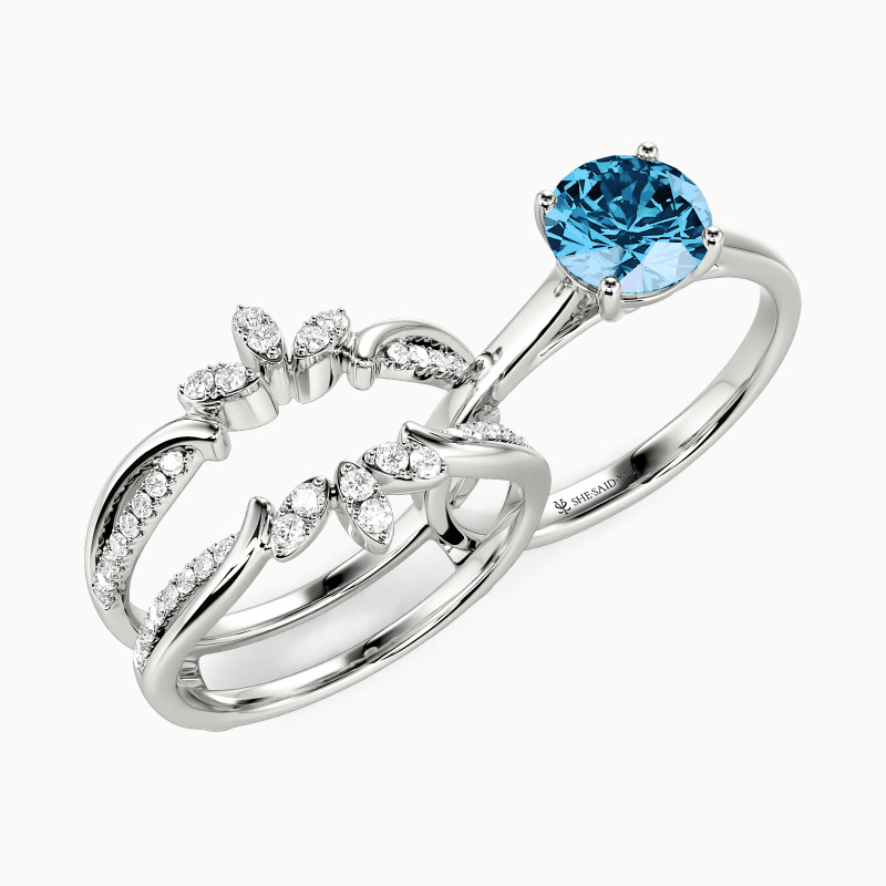"From This Moment Forward" Round Cut Bridal Set