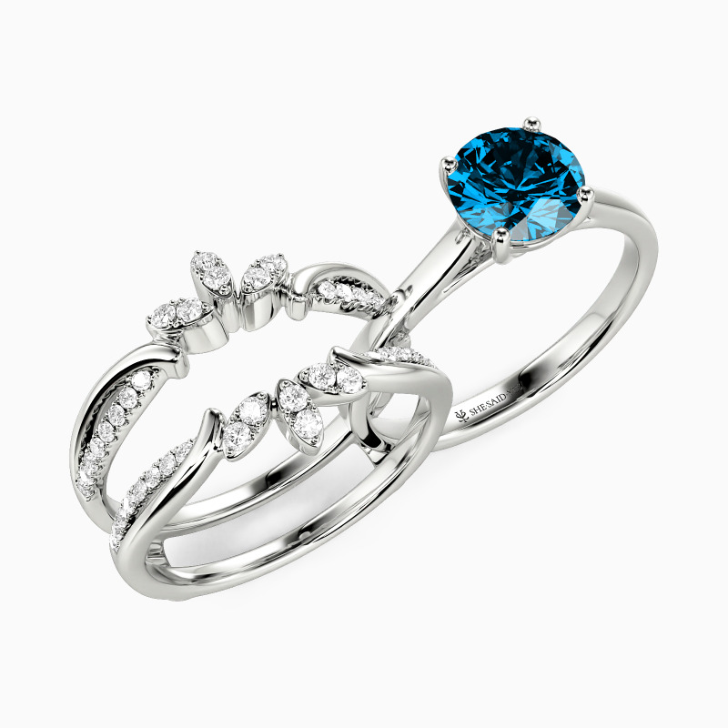 "From This Moment Forward" Round Cut Bridal Set