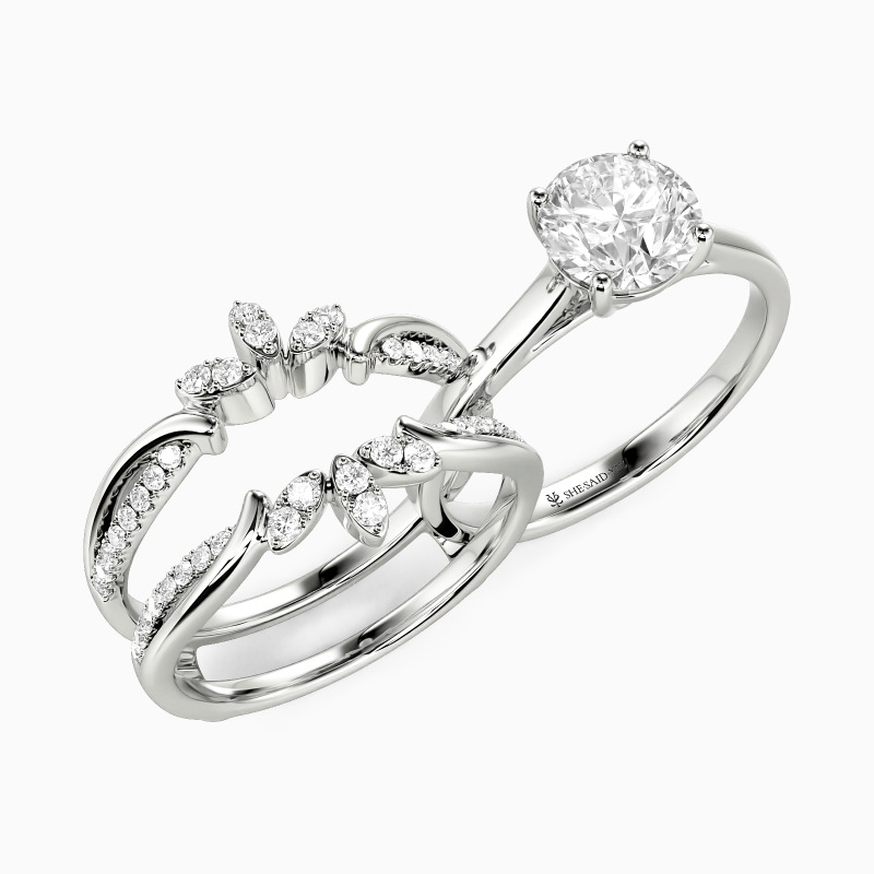 "From This Moment Forward" Round Cut Bridal Set