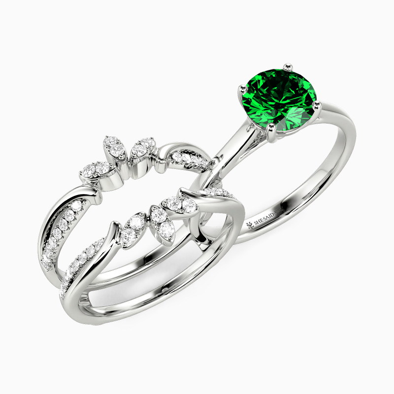"From This Moment Forward" Round Cut Bridal Set