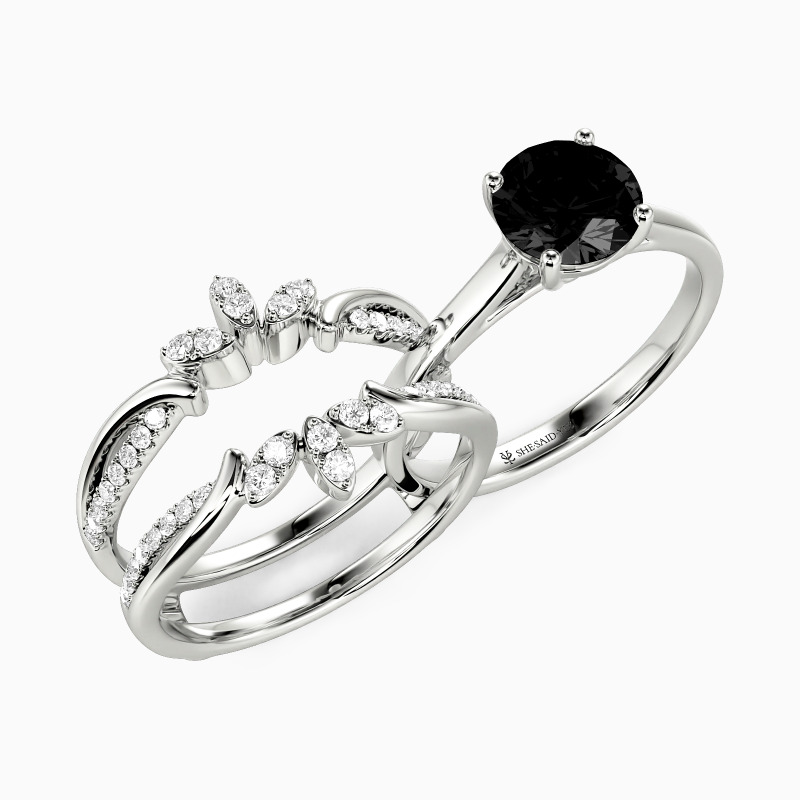 "From This Moment Forward" Round Cut Bridal Set