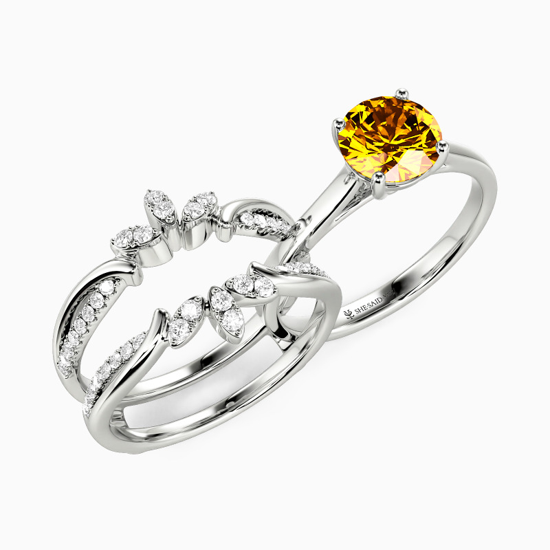 "From This Moment Forward" Round Cut Bridal Set
