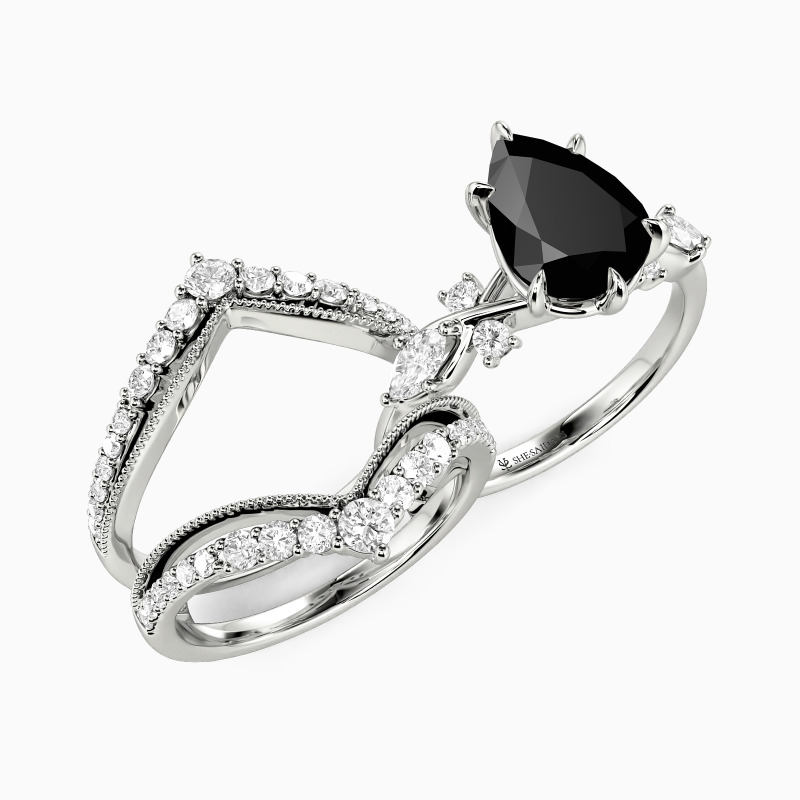 "The Serendipitous Sparkle" Pear Cut Bridal Set