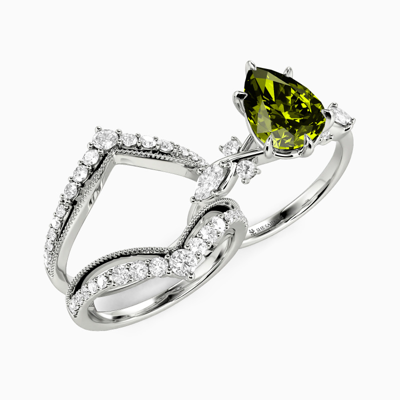 "The Serendipitous Sparkle" Pear Cut Bridal Set