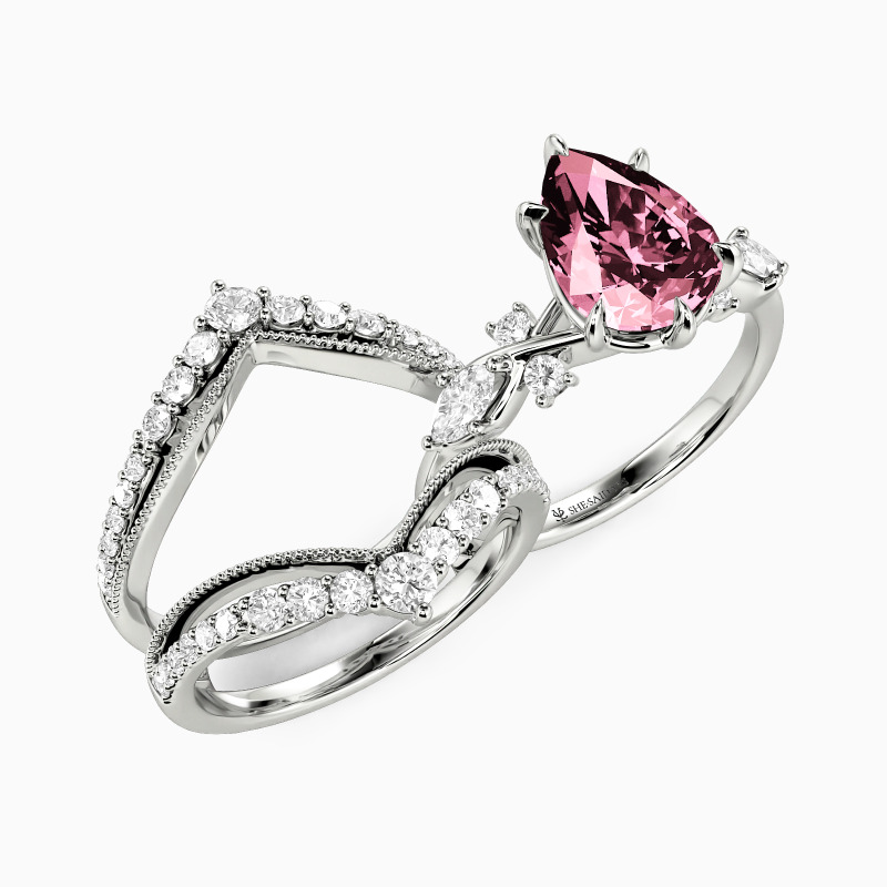 "The Serendipitous Sparkle" Pear Cut Bridal Set