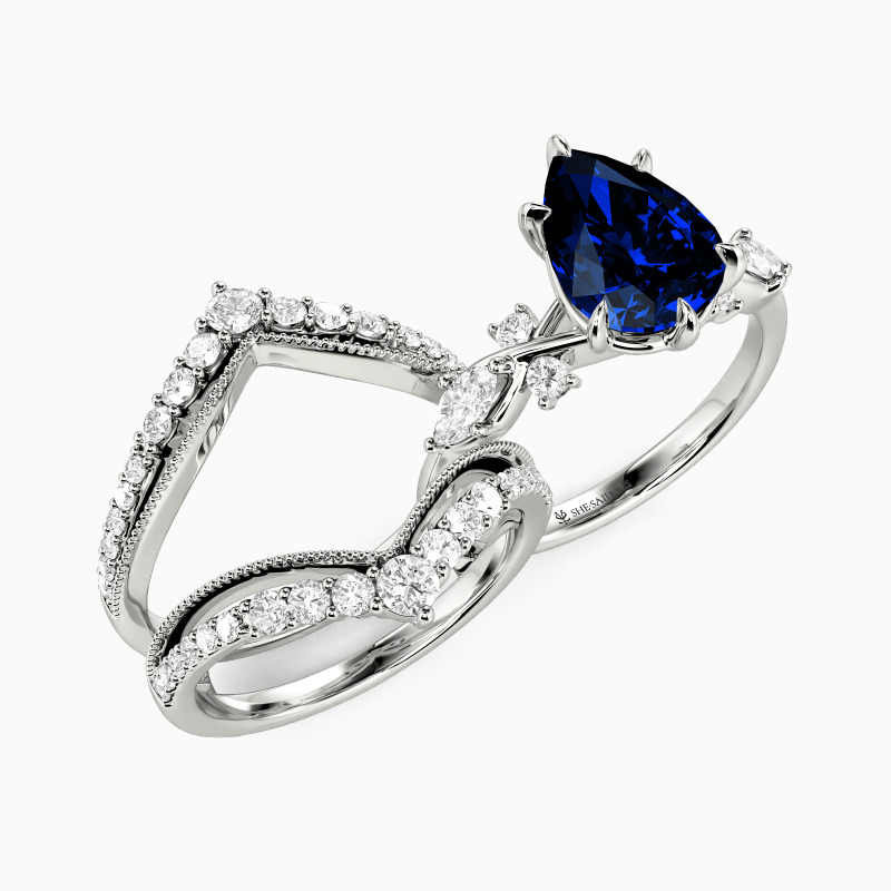 "The Serendipitous Sparkle" Pear Cut Bridal Set