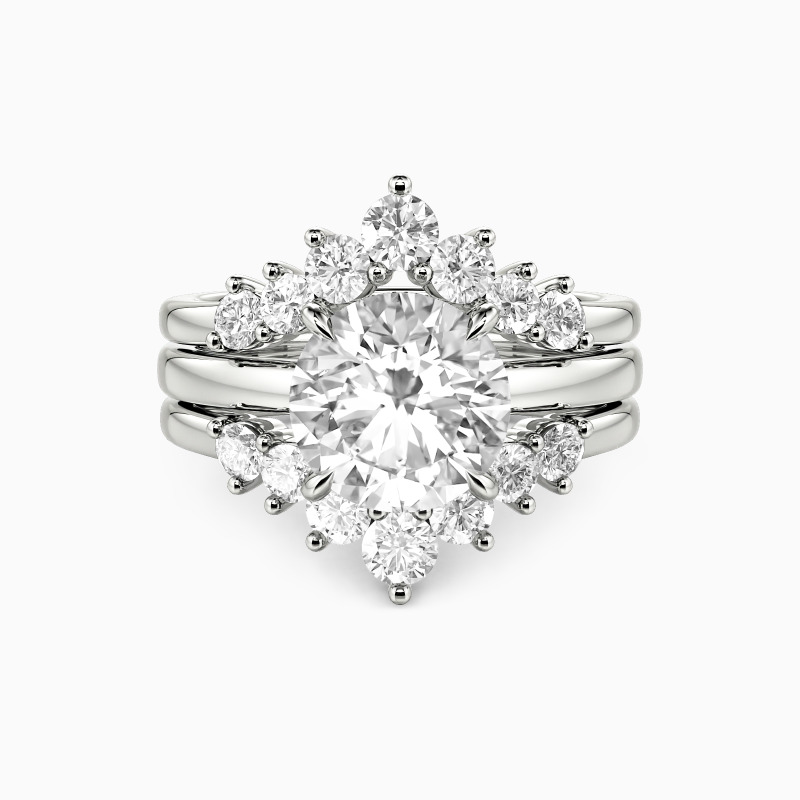 "Falling for You" Round Cut Bridal Set