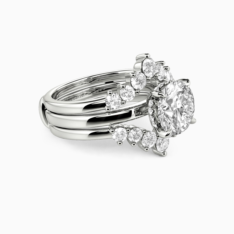 "Falling for You" Round Cut Bridal Set