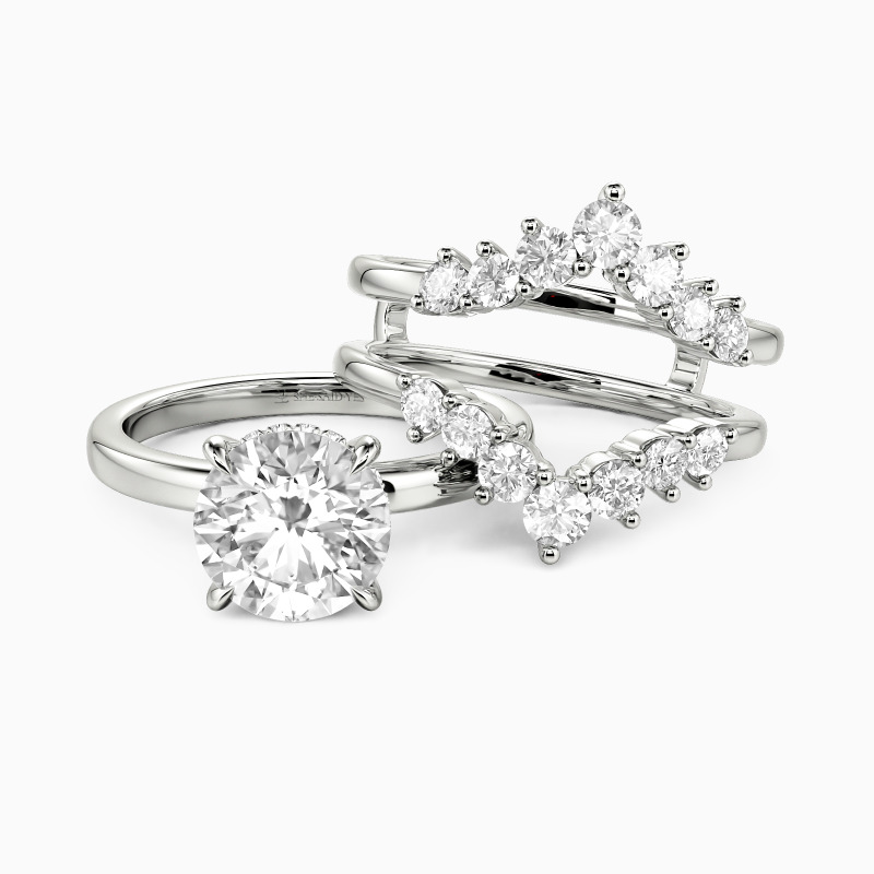 "Falling for You" Round Cut Bridal Set