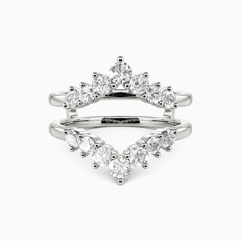 "Fou de Toi" Bague alliance complémentaire à motifs en grappe