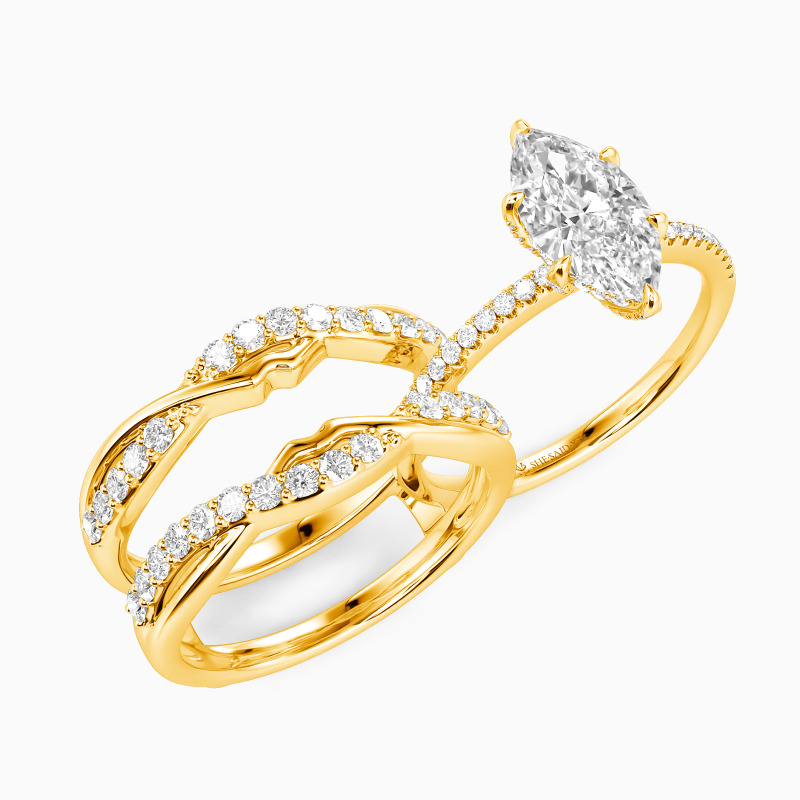 "In Your Arms" Marquise Cut Bridal Set