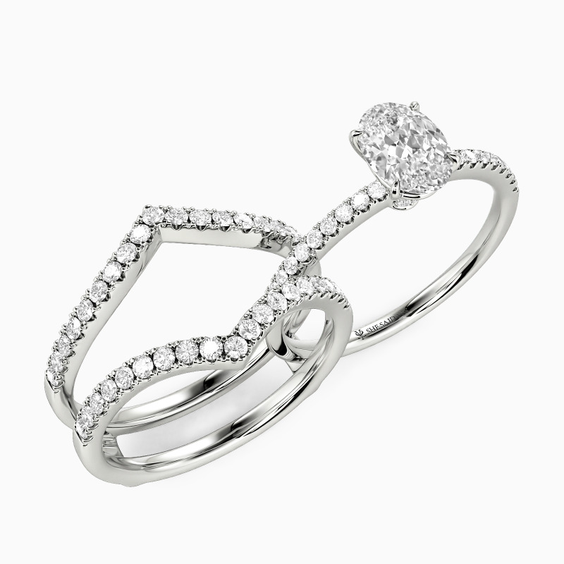 "Echoes of Love" Oval Cut Bridal Set
