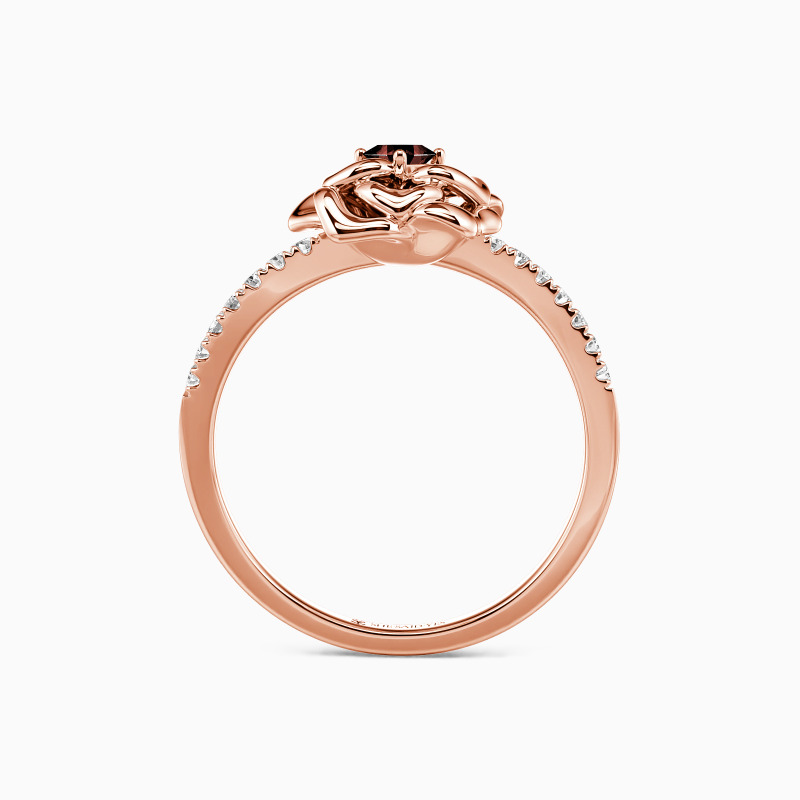 "The Romance Tale" Trillion Cut Side Stone Engagement Ring