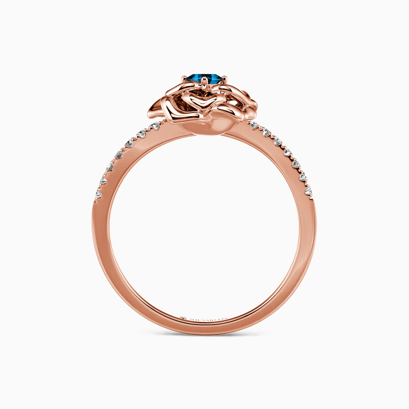 "The Romance Tale" Trillion Cut Side Stone Engagement Ring