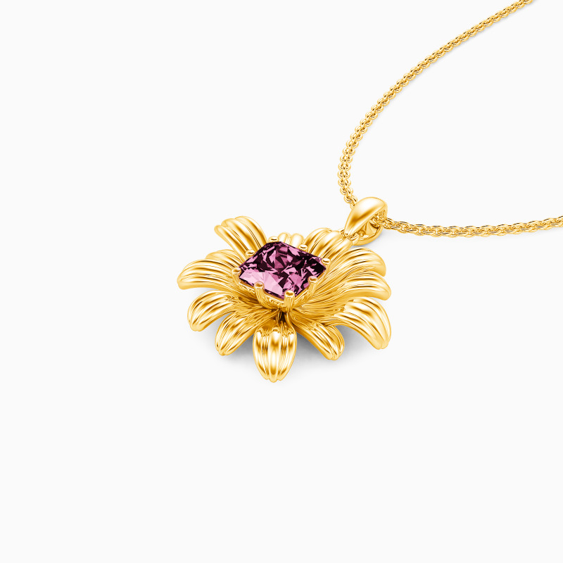 "Flower Secret" Assher Cut Necklace