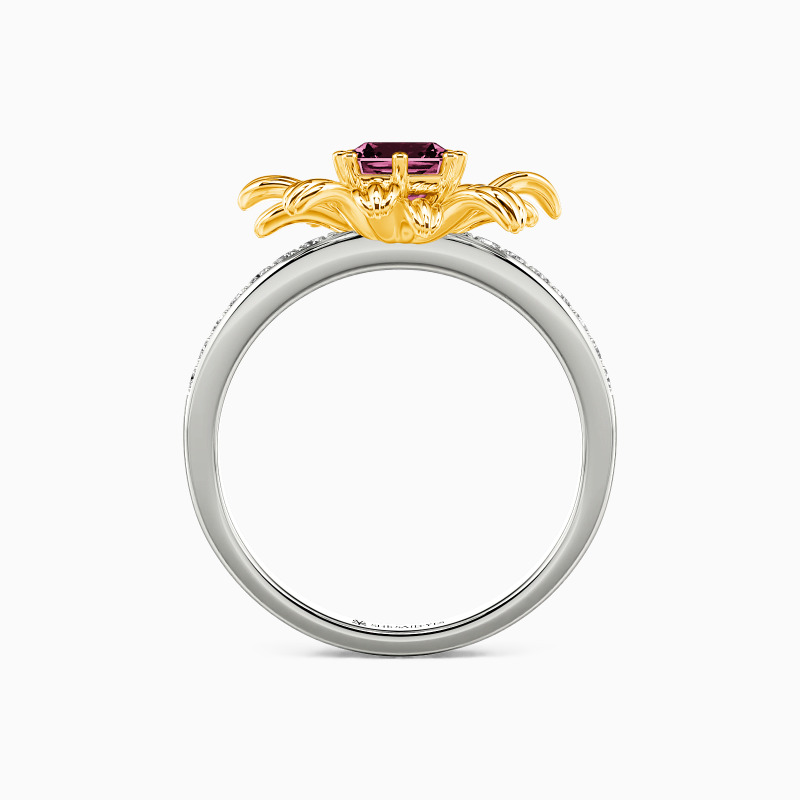"Sunshine Of Mine" Radiant Cut Side Stone Engagement Ring
