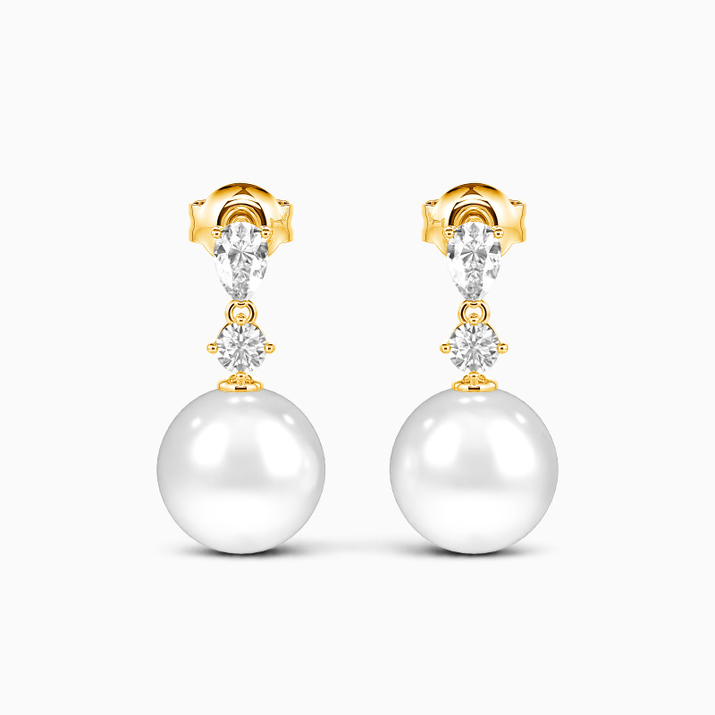 "Dreams Afloat" 9.5-10mm Freshwater Pearl Drop Earrings