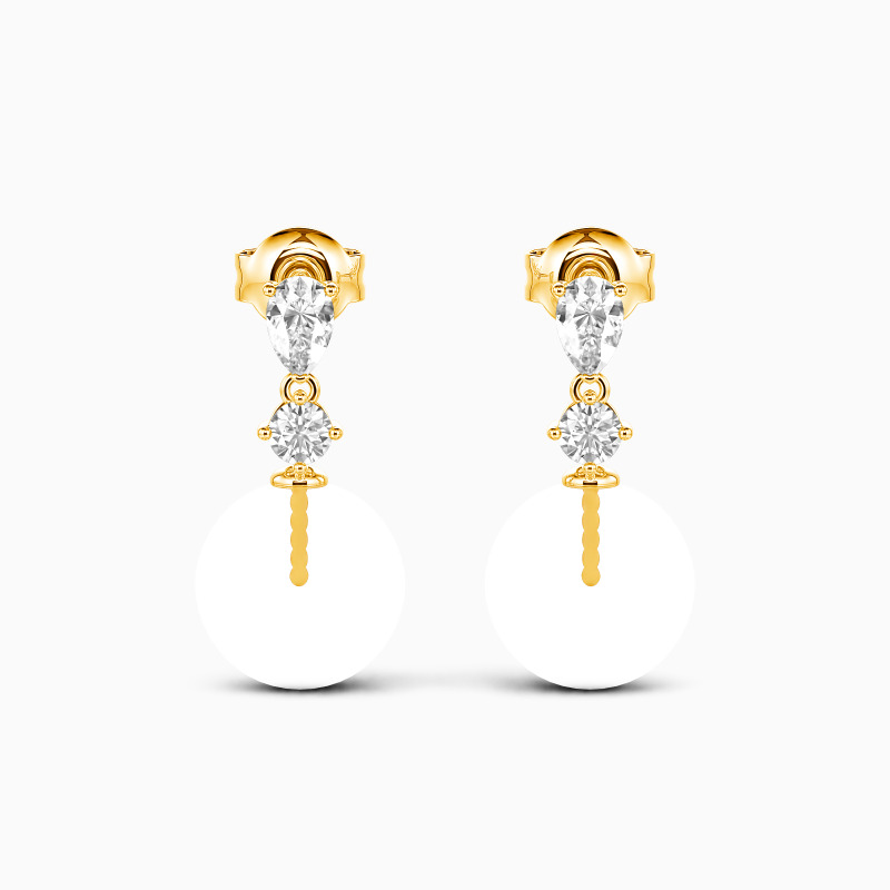 "Dreams Afloat" 9.5-10mm Freshwater Pearl Drop Earrings