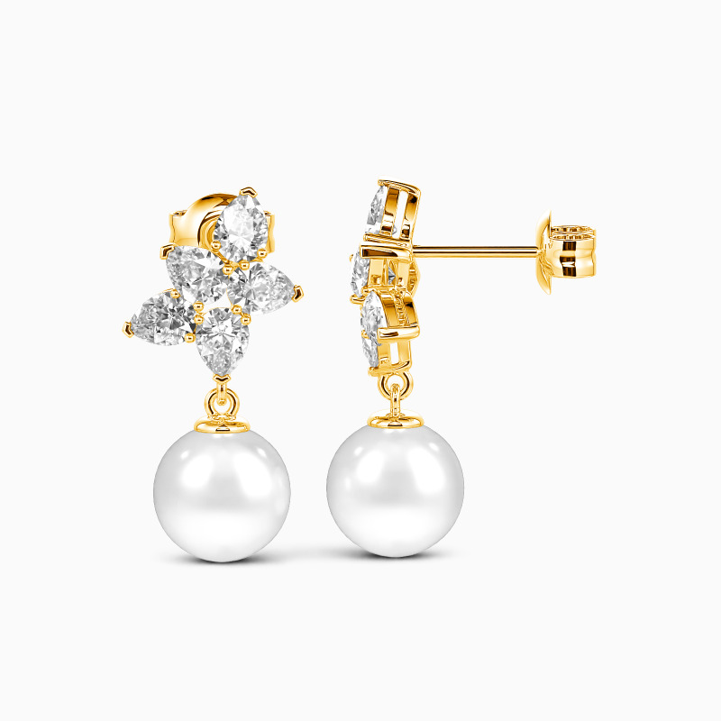 "Dreamer's Wish" 7.5-8.0mm Freshwater Pearl Drop Earrings