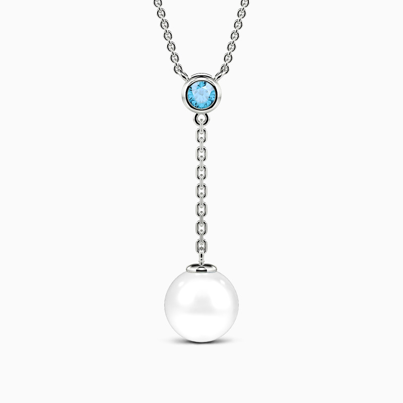 "Moonshadow Allure" 7.5-8.0mm Freshwater Pearl Necklace