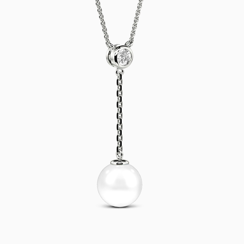 "Moonshadow Allure" 7.5-8.0mm Freshwater Pearl Necklace