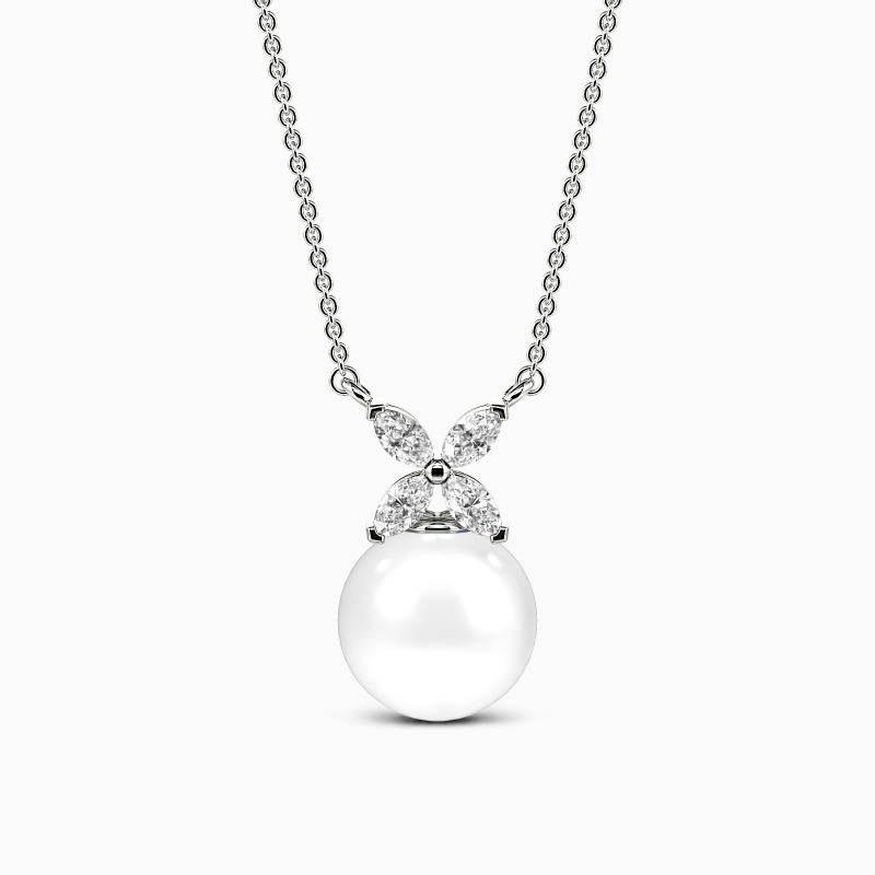 "Hint of Bloom" 9.5-10mm Freshwater Pearl Necklace
