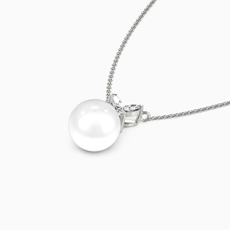 "Hint of Bloom" 9.5-10mm Freshwater Pearl Necklace