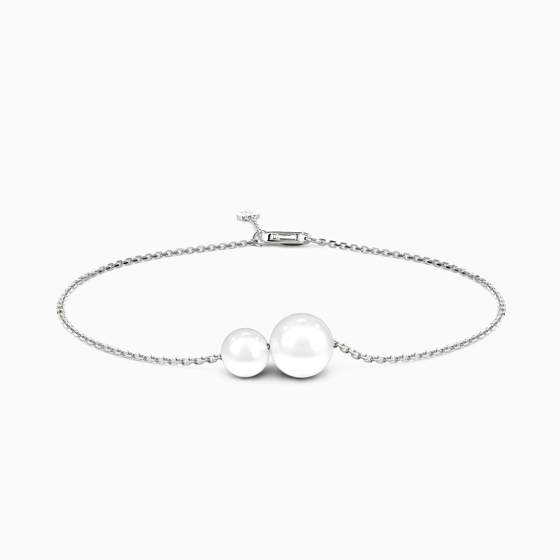 "Side by Side" 5.5-8.0mm Freshwater Pearl Bracelet