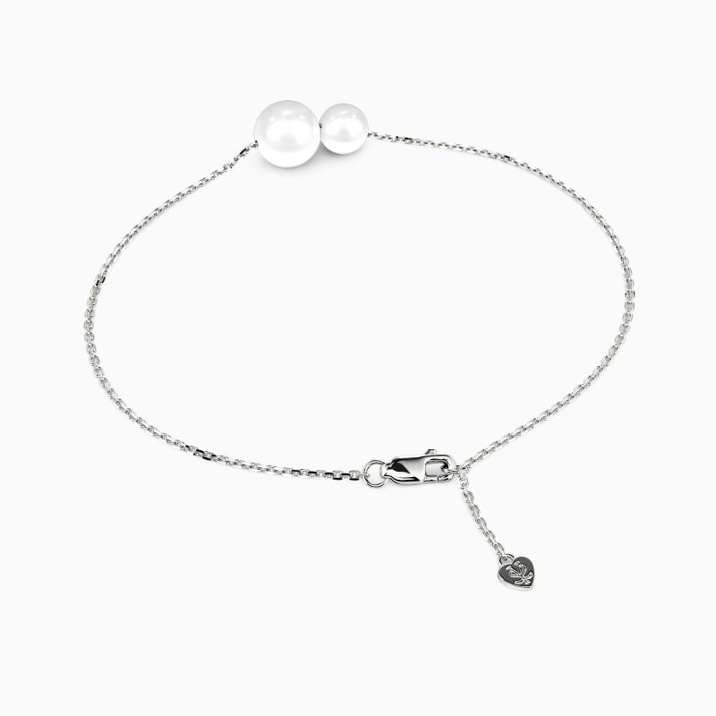"Side by Side" 5.5-8.0mm Freshwater Pearl Bracelet