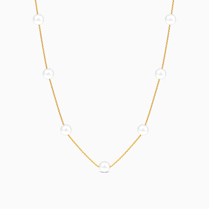 "A Joint Journey" 7.5-8.0mm Freshwater Pearl Necklace