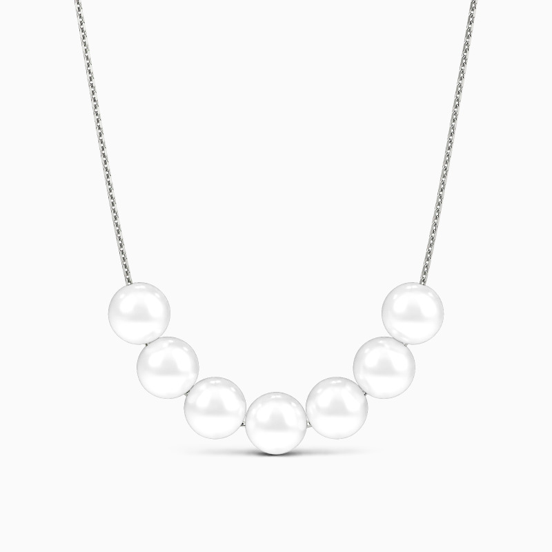 「時の共鳴」7.5-8.0mm 淡水パールネックレス