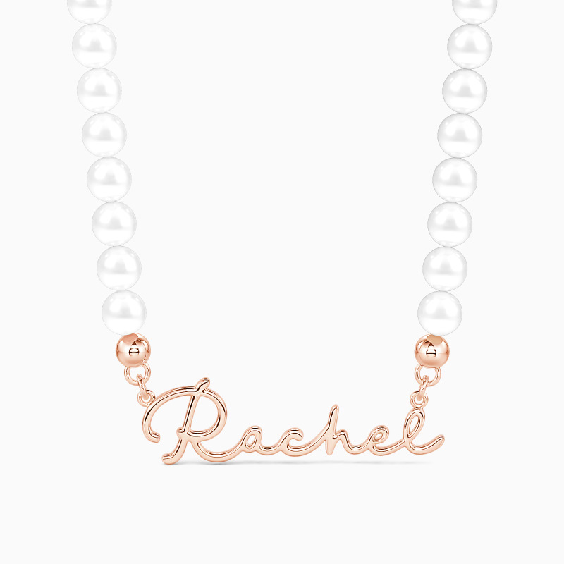 "Notes of Endearment" 5.5-6.0mm Freshwater Pearl Personalized Necklace