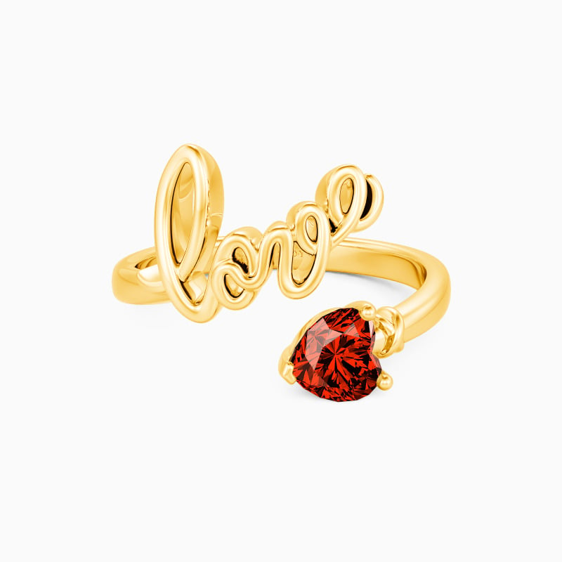 "Cupid's Love" Heart Cut Solitaire Love Ring
