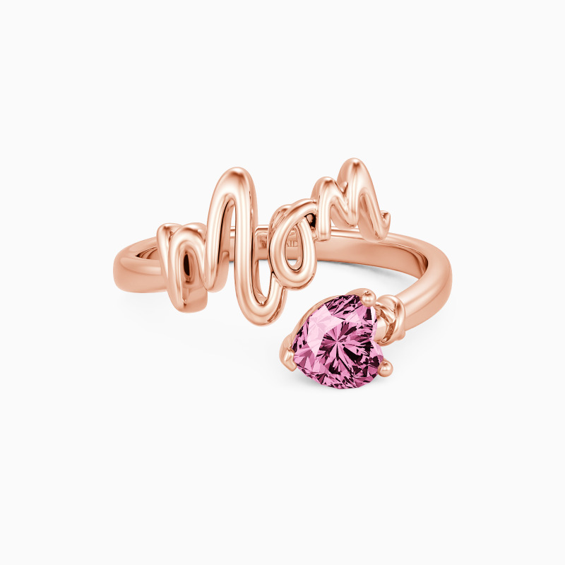 "Sweet Burden" Heart Cut Solitaire Mom Ring