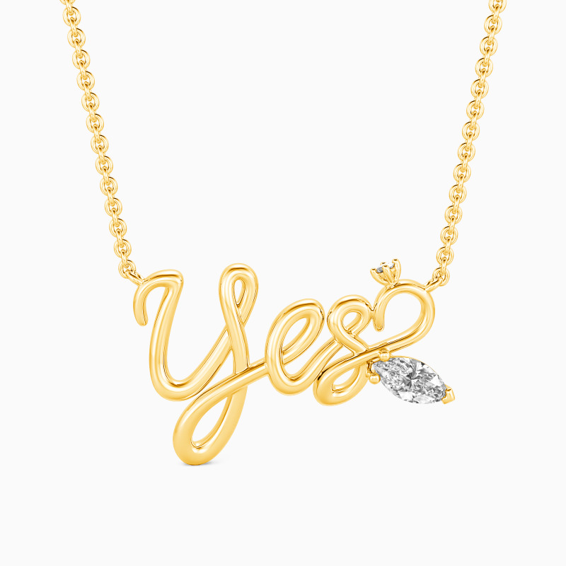 "Yes for You" Marquise Cut Necklace