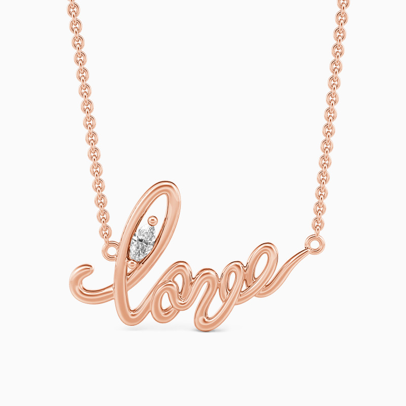 "Eye Of Love" Marquise Cut Necklace