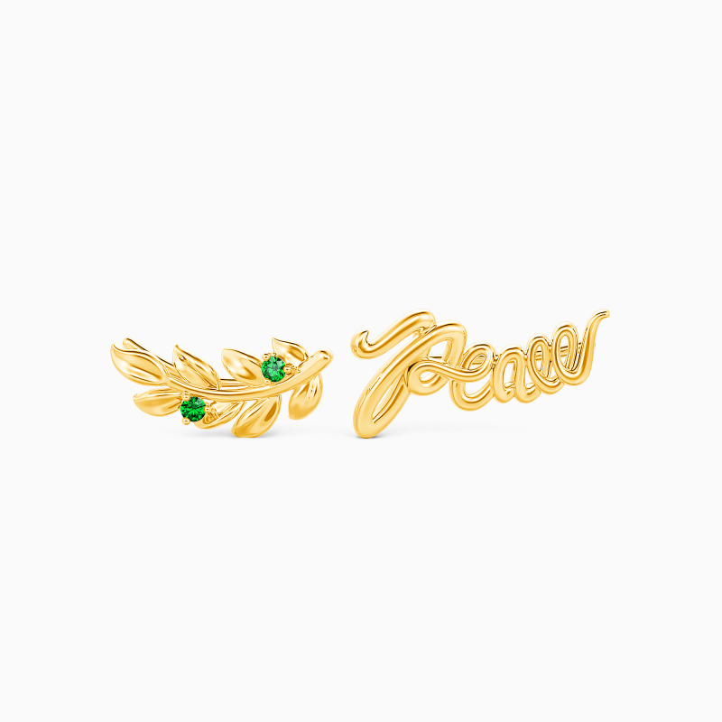 "Peace Anthem" Round Cut Earrings