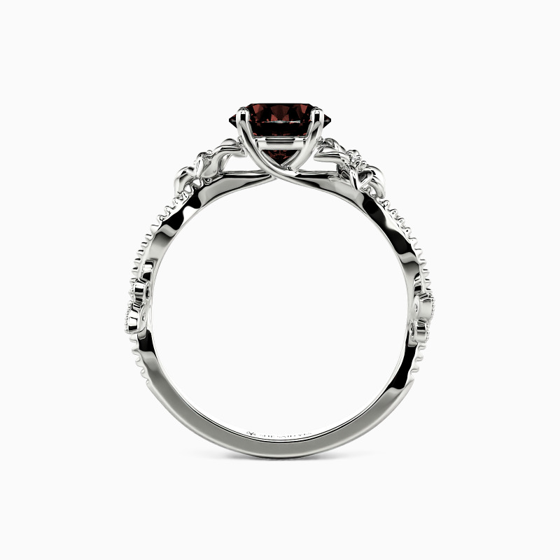 "My Sunshine" Round Cut Side Stone Engagement Ring