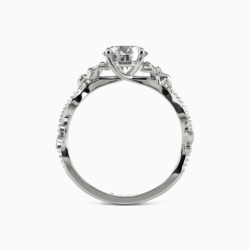 "My Sunshine" Round Cut Side Stone Engagement Ring