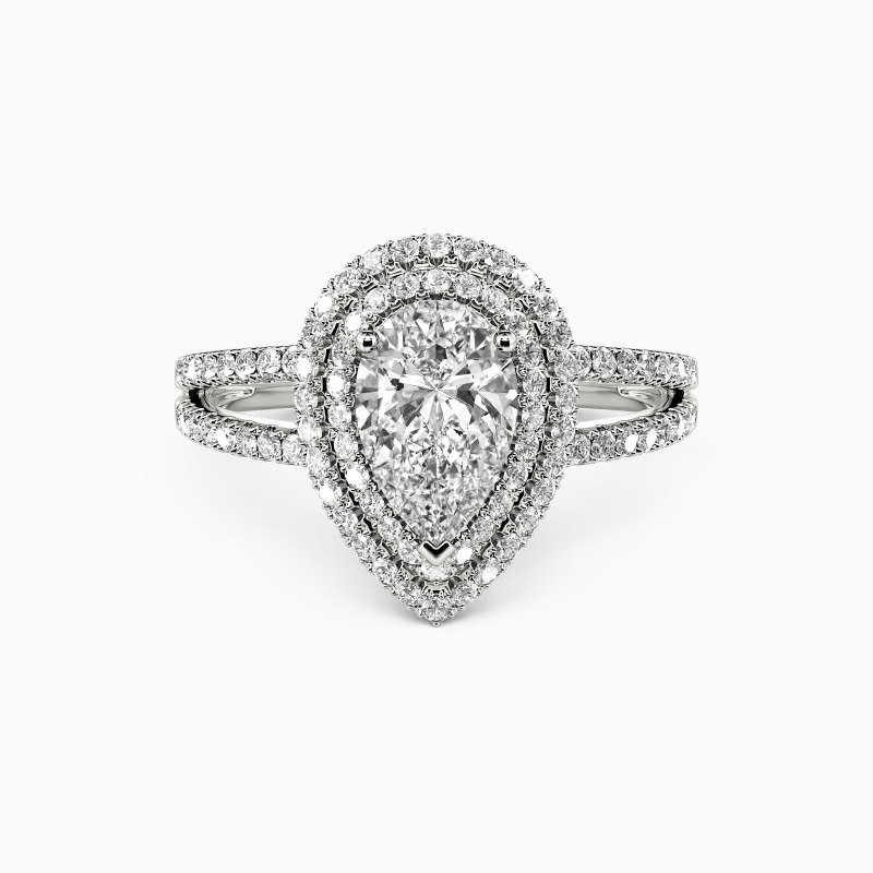 "Unrequited love" Pear Cut Engagement Ring