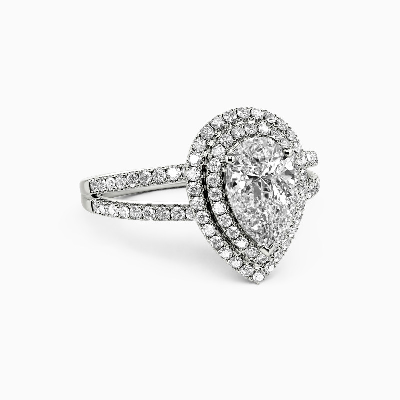 "Unrequited love" Pear Cut Engagement Ring